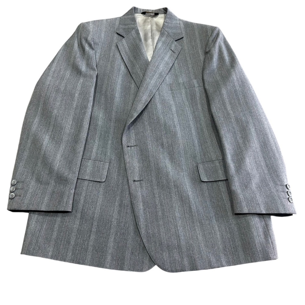 Adams Row by Anderson-Little Mens Grey Pinstripe Two Button‎ Blazer Sport Coat